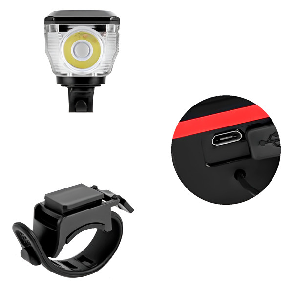 Lanterna Farol Solar Buzina Recarregável Sinalizador