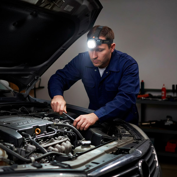 Lanterna Tática Recarregável Cabeça LED Potente Reparos
