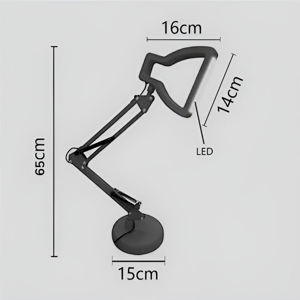 Luminária de Mesa 3D Lâmpada Dimerizável LED Preto