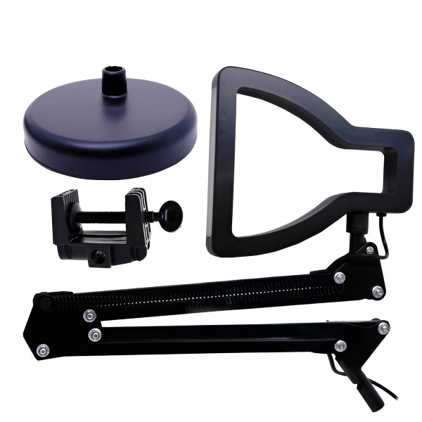 Luminária de Mesa 3D Lâmpada Dimerizável LED Preto