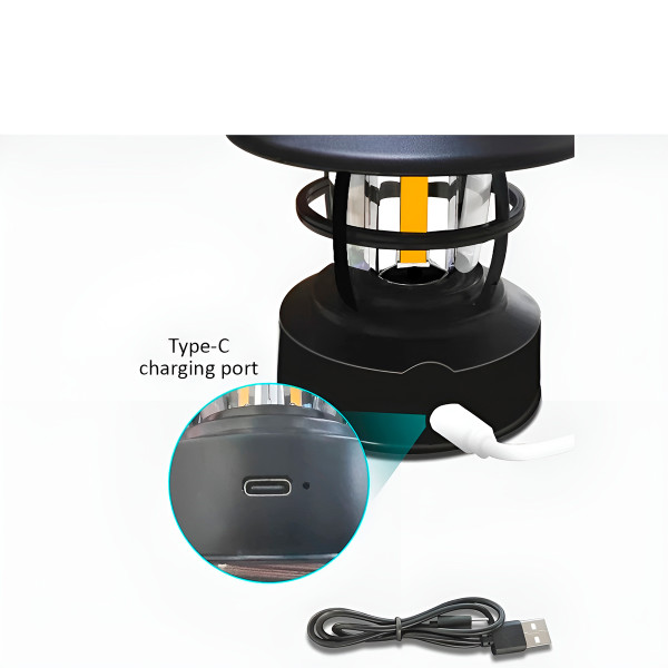 Luminária Formato Lampião LED Recarregável Resistente