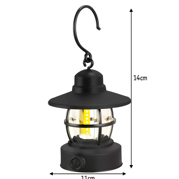Luminária Formato Lampião LED Recarregável Resistente