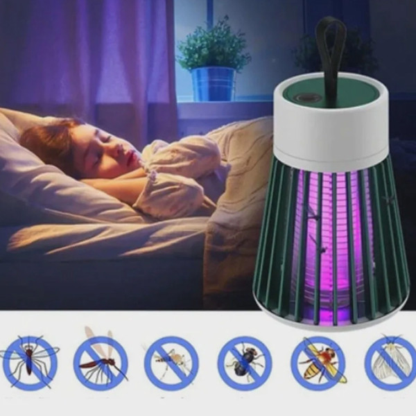 Luminária LED Repelente Elétrico Armadilha Ultravioleta Mata Mosquito USB