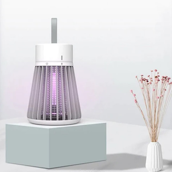 Luminária LED Repelente Elétrico Armadilha Ultravioleta Mata Mosquito USB