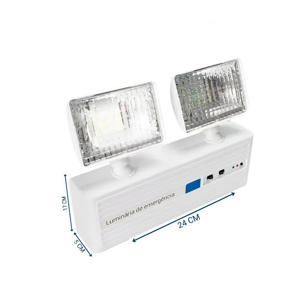 Luminária Lâmpada de Emergência Ajustável Potente Bivolt