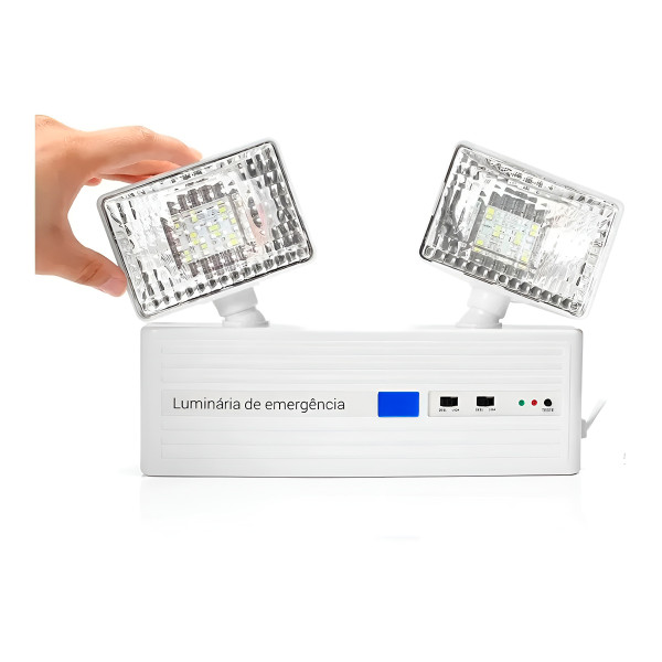 Luminária Lâmpada de Emergência Ajustável Potente Bivolt