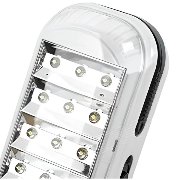 Luminária Lâmpada Emergência 42 LEDs Recarregável Branco