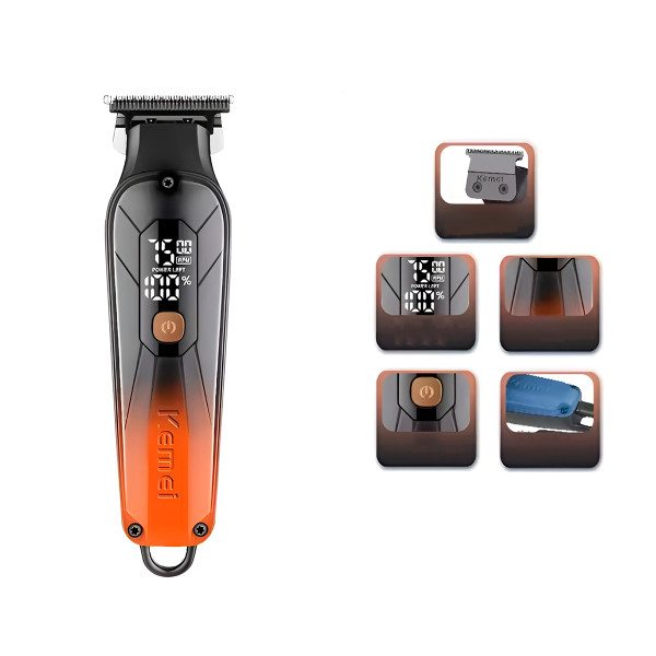 Maquina de Cortar Cabelo Kemei 1741 Degrade Acabamento