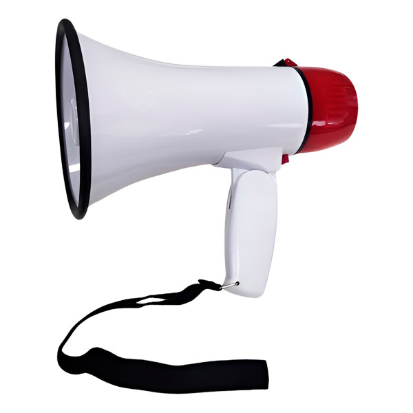 Megafone Recarregável com Sirene Gravador Som Vol...