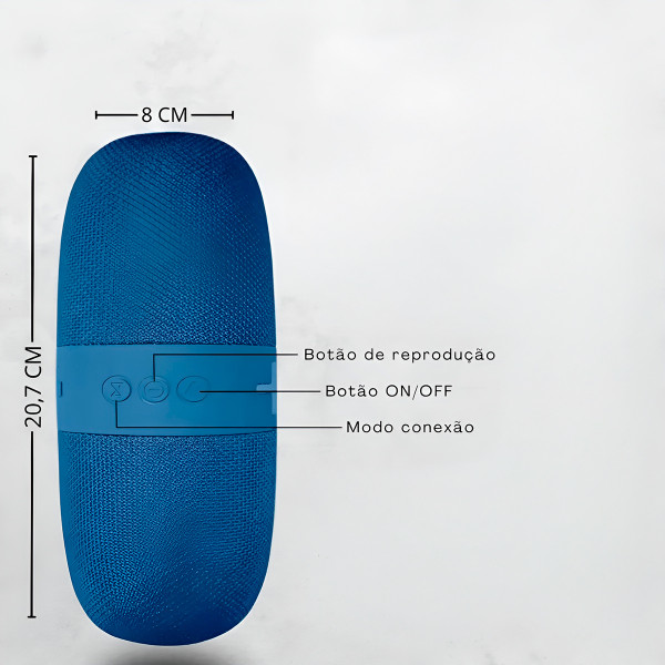 Mini Caixa de Som Bluetooth Recarregável TWS Portátil