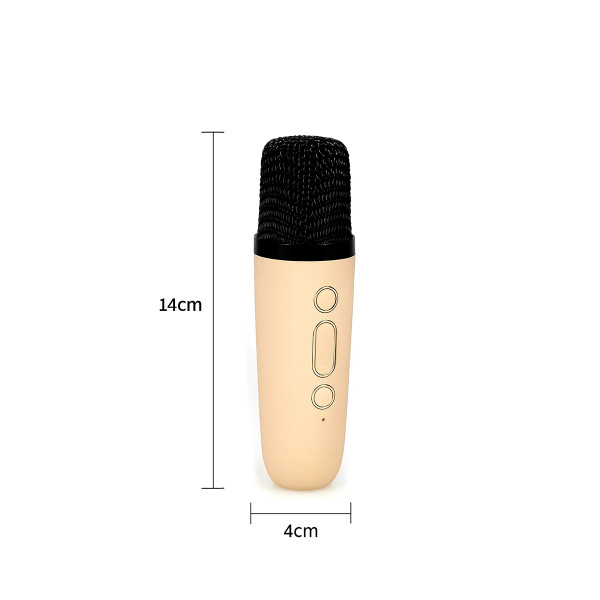 Mini Caixa de Som Microfone Bluetooth Portátil RGB