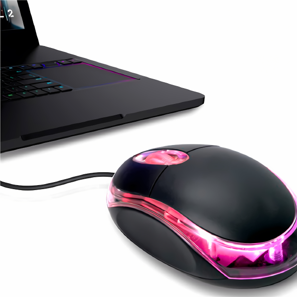 Mini Mouse Óptico USB para Notebook e PC – Plug...
