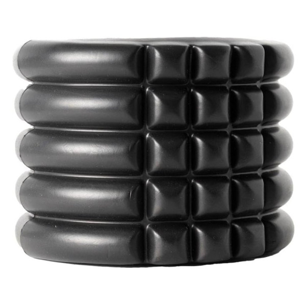 Mini Rolo de Liberação Miofascial Com Ranhuras - Preto e Laranja