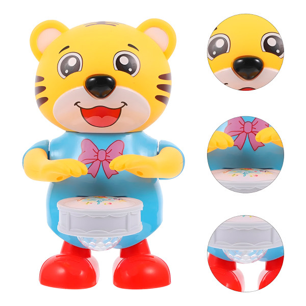 Mini Tigre Músico Dançarino Luzes Sons Tambor Diversão