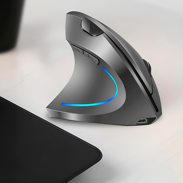Mouse Vertical Sem Fio Wireless Bluetooth Receptor