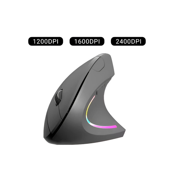 Mouse Vertical Sem Fio Wireless Bluetooth Receptor