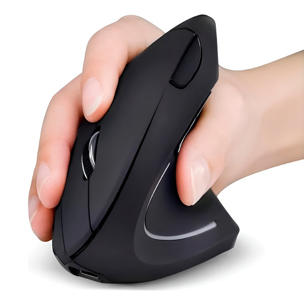 Mouse Vertical Sem Fio Wireless Bluetooth Receptor
