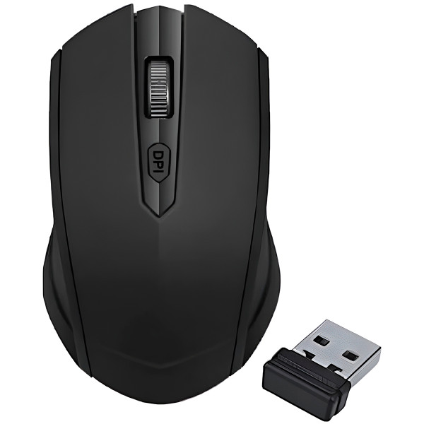 Mouse Wireless Recarregável Ergonômico Sem Fio Preto