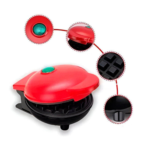 Máquina Waffle Mini Elétrica Lanches Diversão 110V