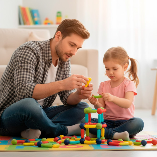 Peças Magnéticas Montar 56 Peças Brinquedos Criança