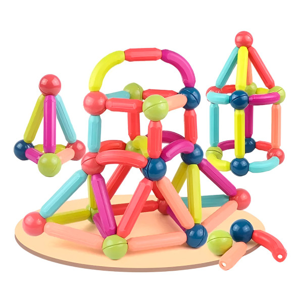 Peças Magnéticas Montar 56 Peças Brinquedos Criança