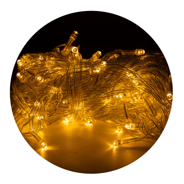 Pisca Pisca LED Cordão 10 Metros 100 Lampadas Formato Gota Fio