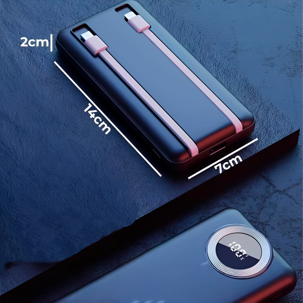 Power Bank 10.000mAh Carregador Portátil Turbo Preto