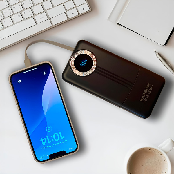 Power Bank 10.000mAh Carregador Portátil Turbo Preto