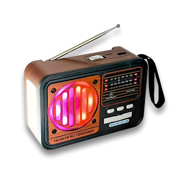 Rádio Bluetooth Vintage Recarregável Portátil Lanterna
