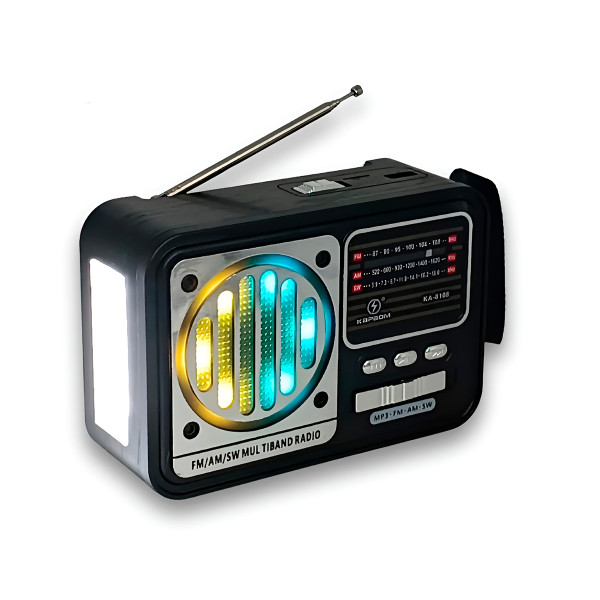 Rádio Bluetooth Vintage Recarregável Portátil Lanterna