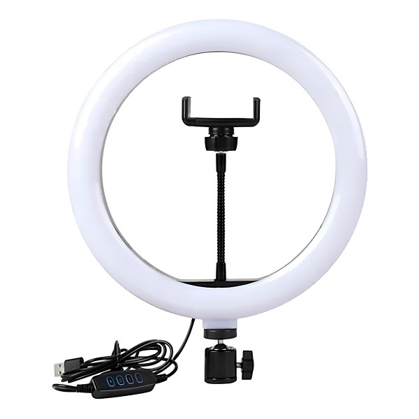 Ring Light 8 Polegadas com Suporte LED Luz Foto Vídeo