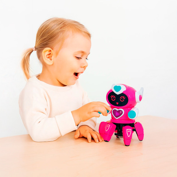 Robô Lady Dançarina 6 Pernas Luz Música Dança Infantil