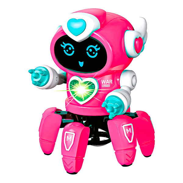 Robô Lady Dançarina 6 Pernas Luz Música Dança Infantil