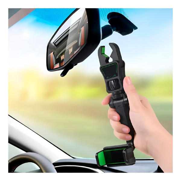 Suporte Retrovisor Veicular Celular 360 Graus Articulado