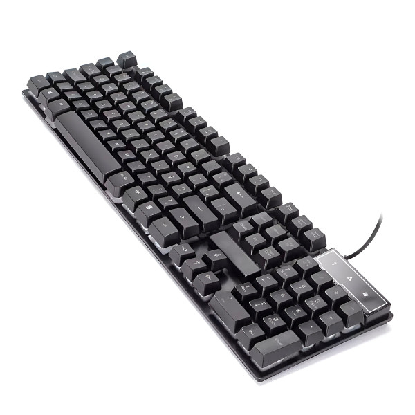 Teclado Gamer LED RGB Semi Mecânico com Fio Anti Ghosting