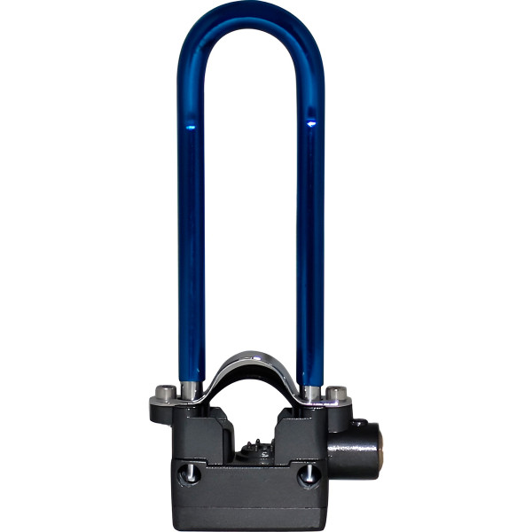 Tranca U Cadeado Alarme Proteção Bicicleta Trava Azul