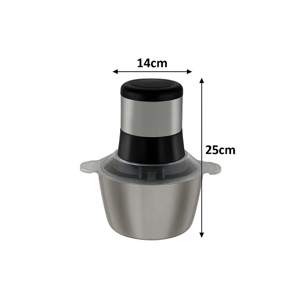 Triturador De Alimentos Carne e Legumes Elétrico 3L Aço Inox