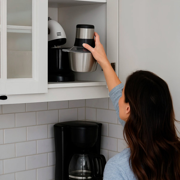 Triturador De Alimentos Carne e Legumes Elétrico 3L Aço Inox