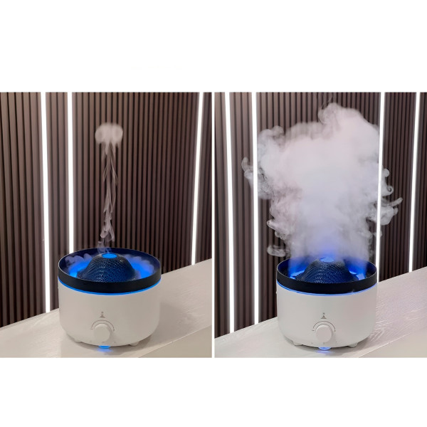 Umidificador de Ar Difusor Aromatizador Efeito Vulcão