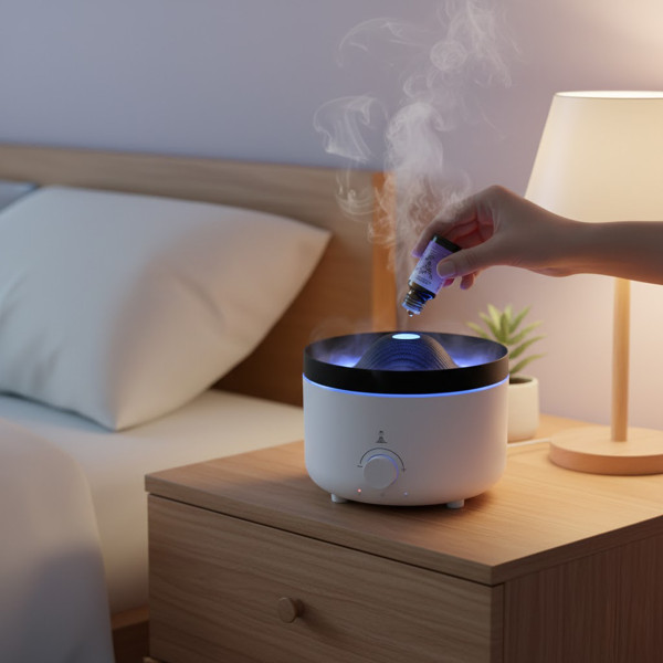 Umidificador de Ar Difusor Aromatizador Efeito Vulcão