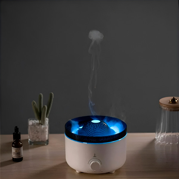 Umidificador de Ar Difusor Aromatizador Efeito Vulcão