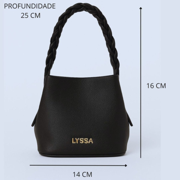 Bolsa Feminina Transversal Preta com Alça Trançada | Elegante