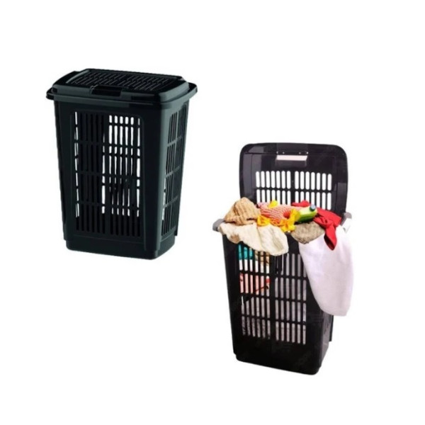Cesto de Lavanderia 60 Litros Preto