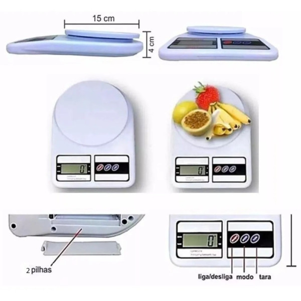 Balança Digital de Precisão Cozinha 10kg - Receitas Perfeitas e Medidas Exatas!