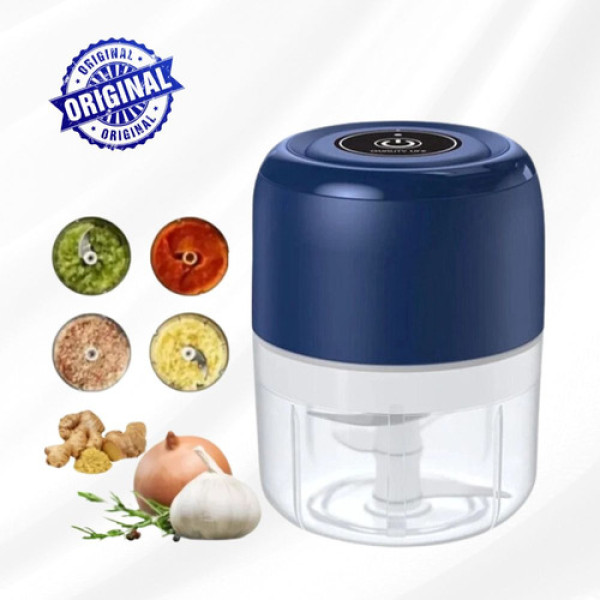 Kit Porta Alho E Cebola 2 Peças E Mini Processador Triturado