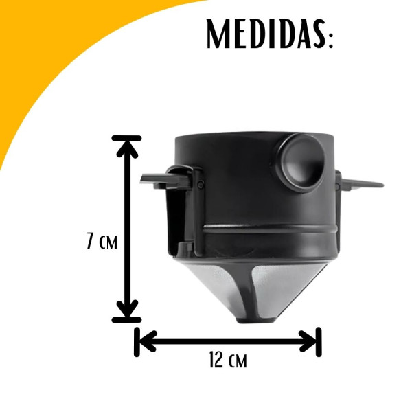 Mini Filtro Coador de Café Portátil Reutilizável Com Suporte Dobrável