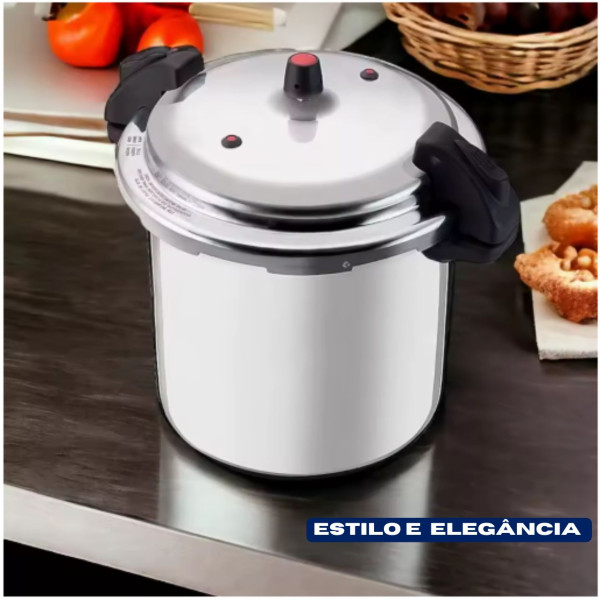 Panela de Pressão 24 Litros – Cozinhe Grandes Refeições com Praticidade e Segurança!