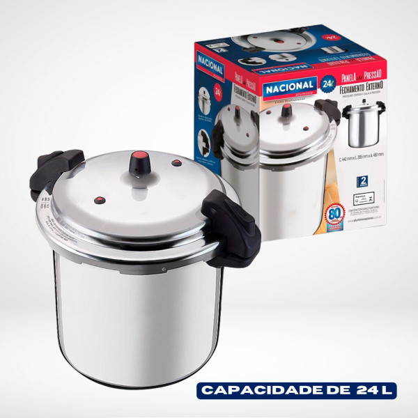Panela de Pressão 24 Litros – Cozinhe Grandes R...