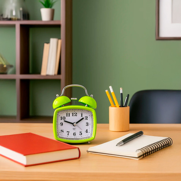 Relógio Despertador Analógico Retrô com Campainha Pequeno