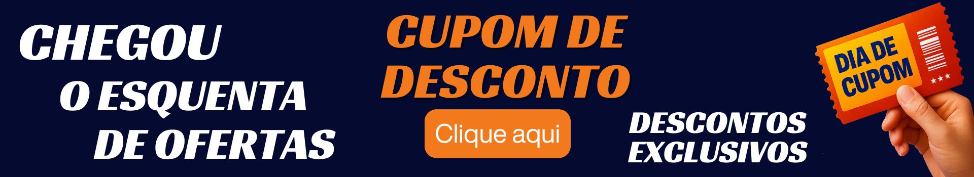 Aproveite o cupom de desconto!